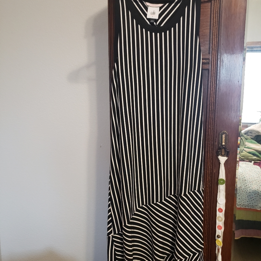 CAbi ATC wink black and white dress